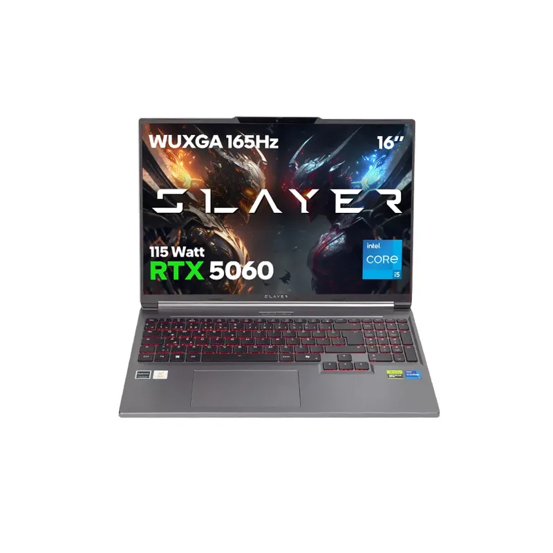 Game Garaj Slayer X5T-5060 C8 Intel Core i5 14450HX 16GB RAM 500GB SSD RTX5060 16" WUXGA 165Hz IPS FreeDOS Oyuncu Laptop